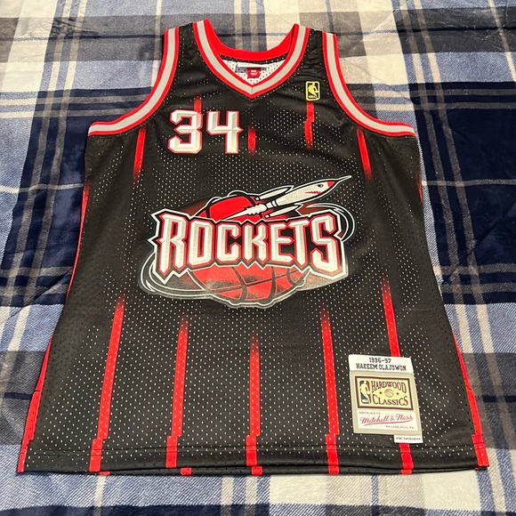 Mitchell & Ness Other - Houston Rockets #34 Hakeem Olajuwon NBA Hardwood Classics Jersey